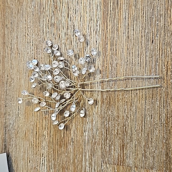 Bridal Crystal Tree Hair pin in gold tone - Picture 1 of 2